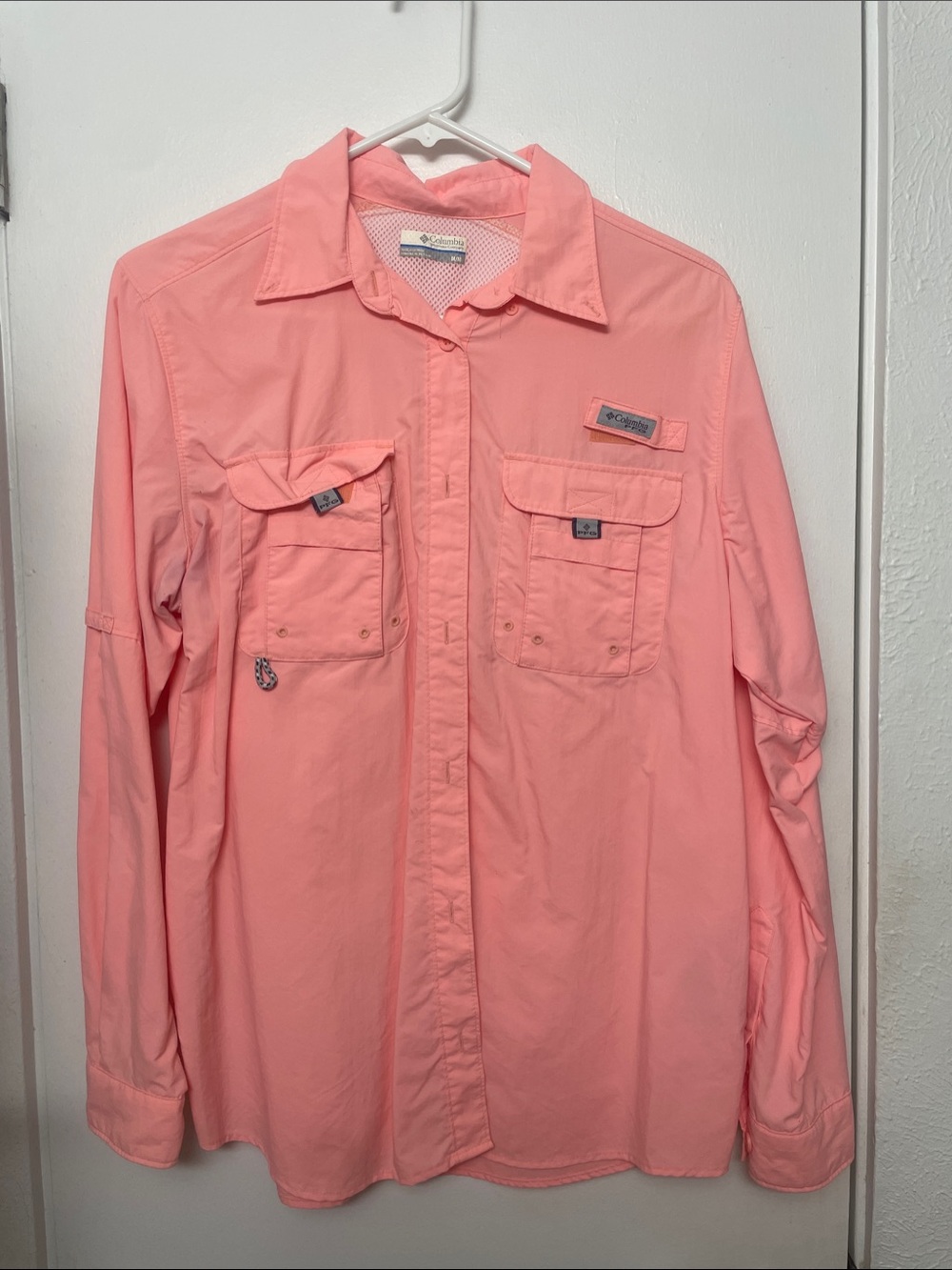 Columbia PFG Coral Pink Long-Sleeve Fishing Shirt Performance Fishing Gear